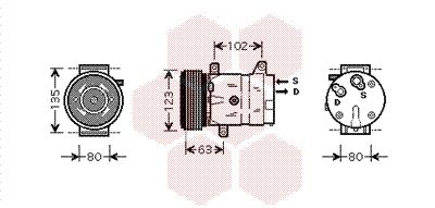 VAN WEZEL kompresorius, oro kondicionierius 4300K440